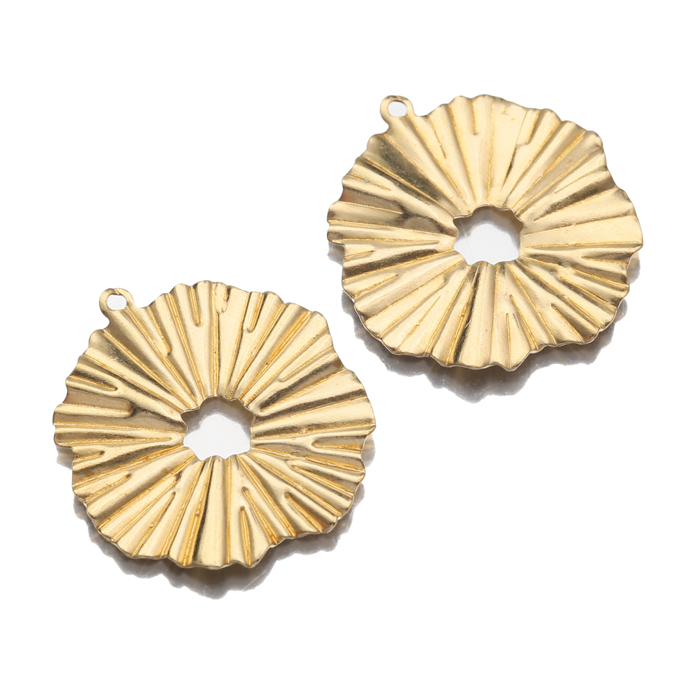 Vintage Fashion Earrings - Латунные подвески в виде подсолнухов, висячие