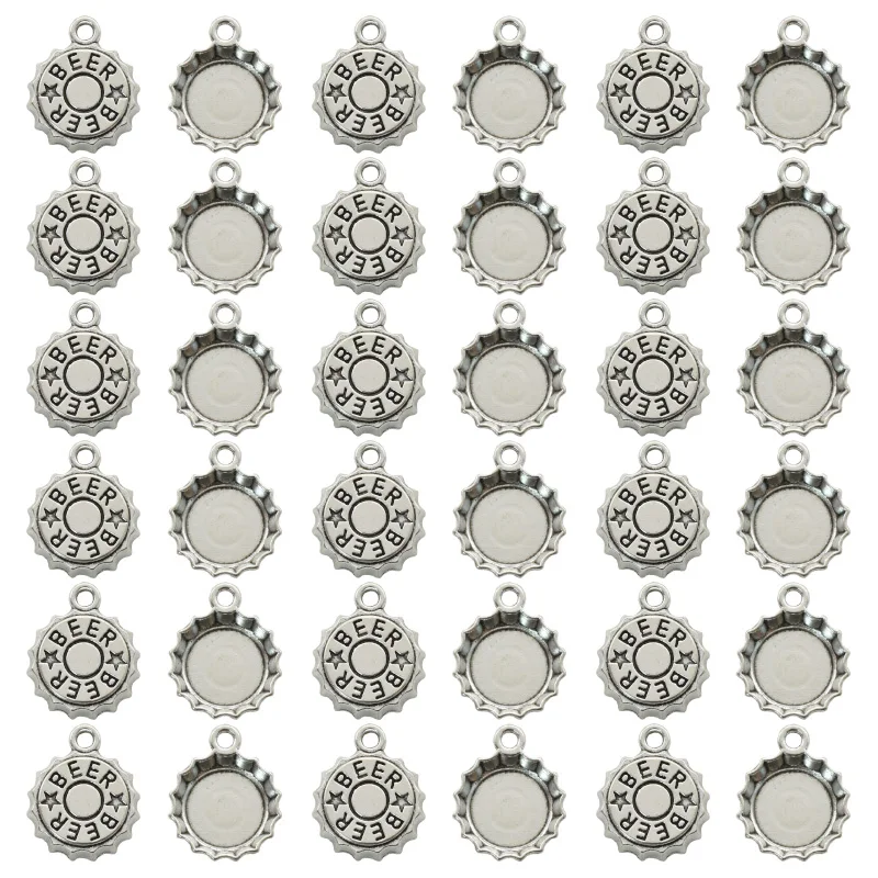 Vintage Fashion Earrings - 15 шт., посеребренные Подвески в виде