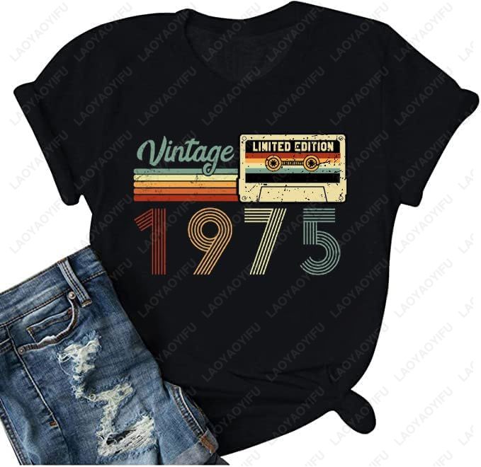 Vintage Fashion Meaning - Винтажные футболки 1975 года для женщин,